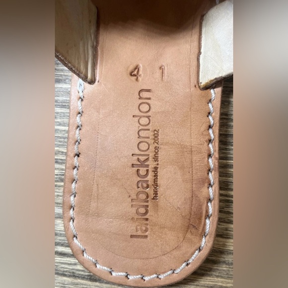 Laidback London Women's Handmade Leather Slip-On Sandals Size US 10 EU 41 EUC - Picture 3 of 7